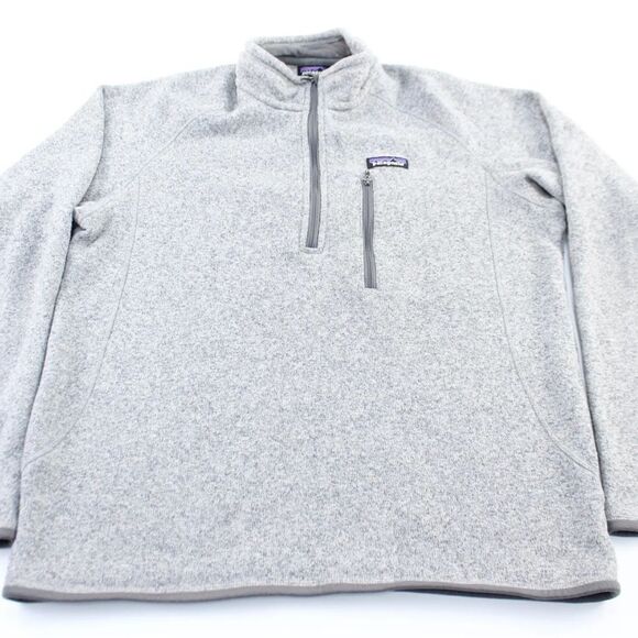 Patagonia - Men's Gray Better Sweater 1/4 zip Fleece Pullover - Picture 3 of 5